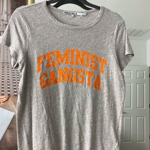 Pam & Gela “ feminist” tee Sz L